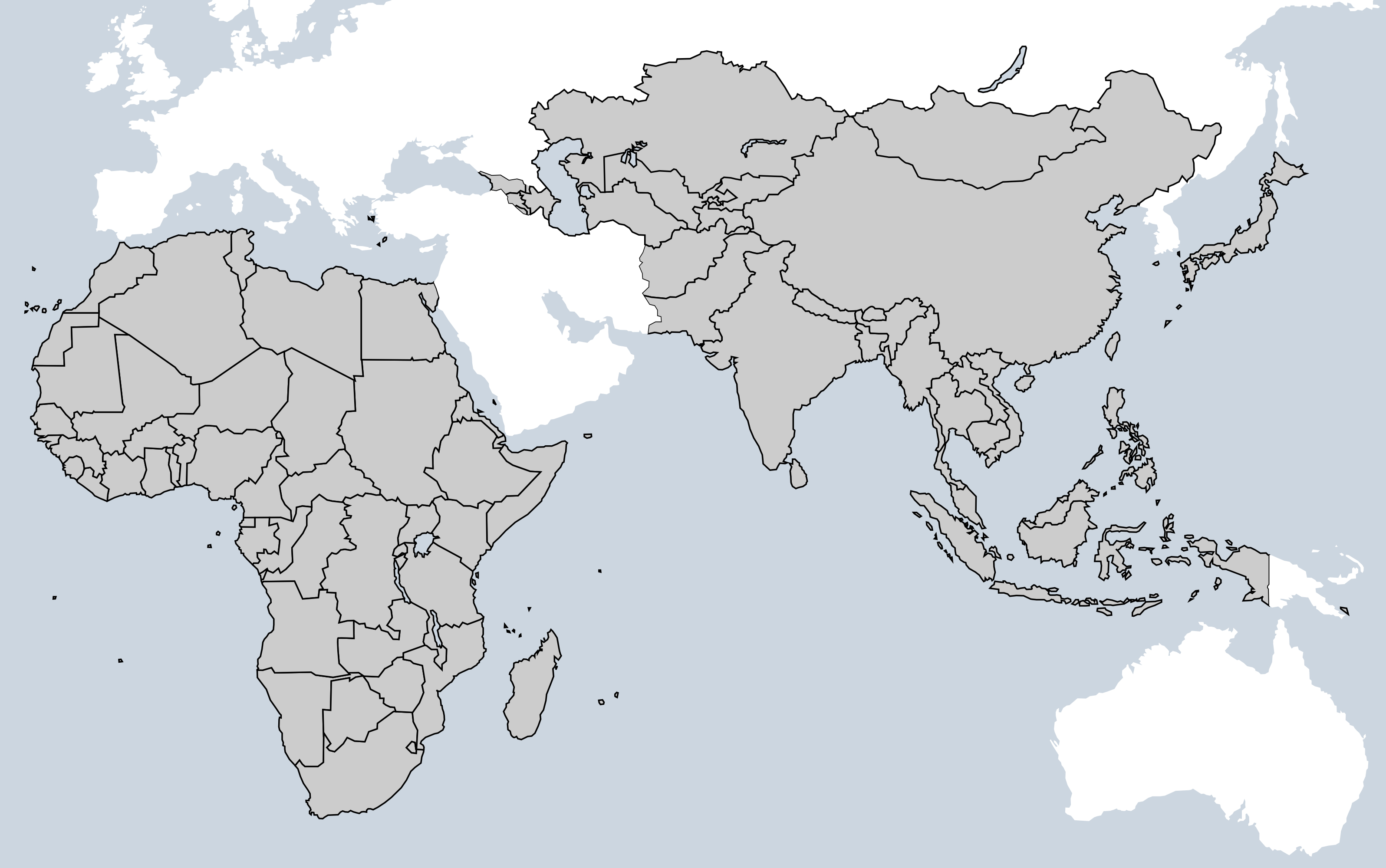 IAAW Asien und Afrika-Karte