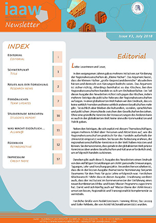 Dritte Ausgabe des IAAW Newsletters