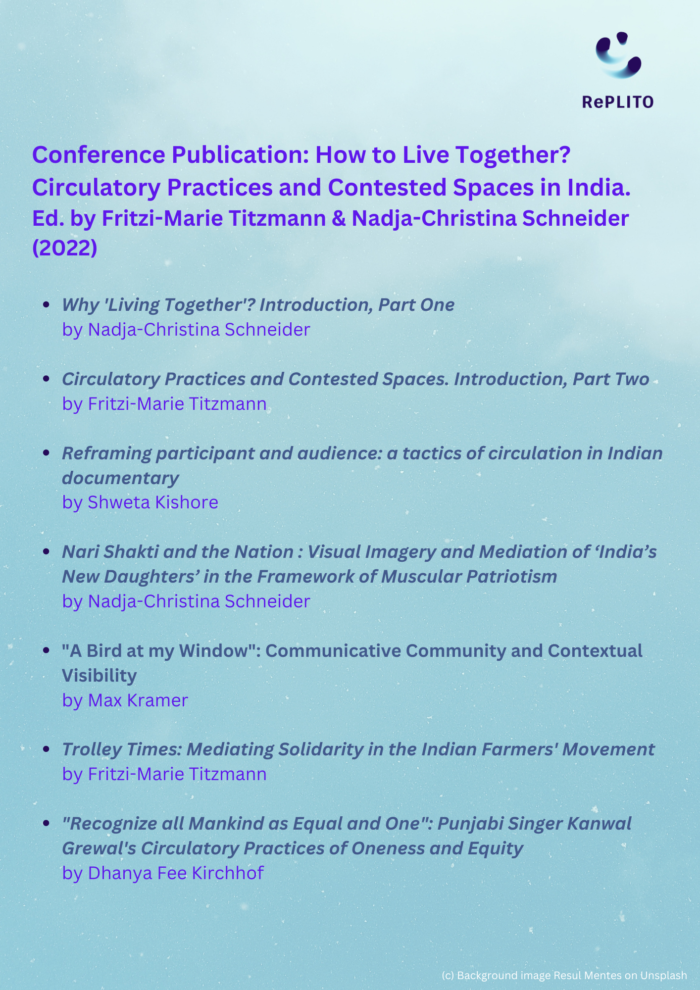 Conference Publication How to Live Together Circulatory Practices and Contested Spaces in India. Ed. by Fritzi-Marie Titzmann & Nadja-Christina Schneider.png