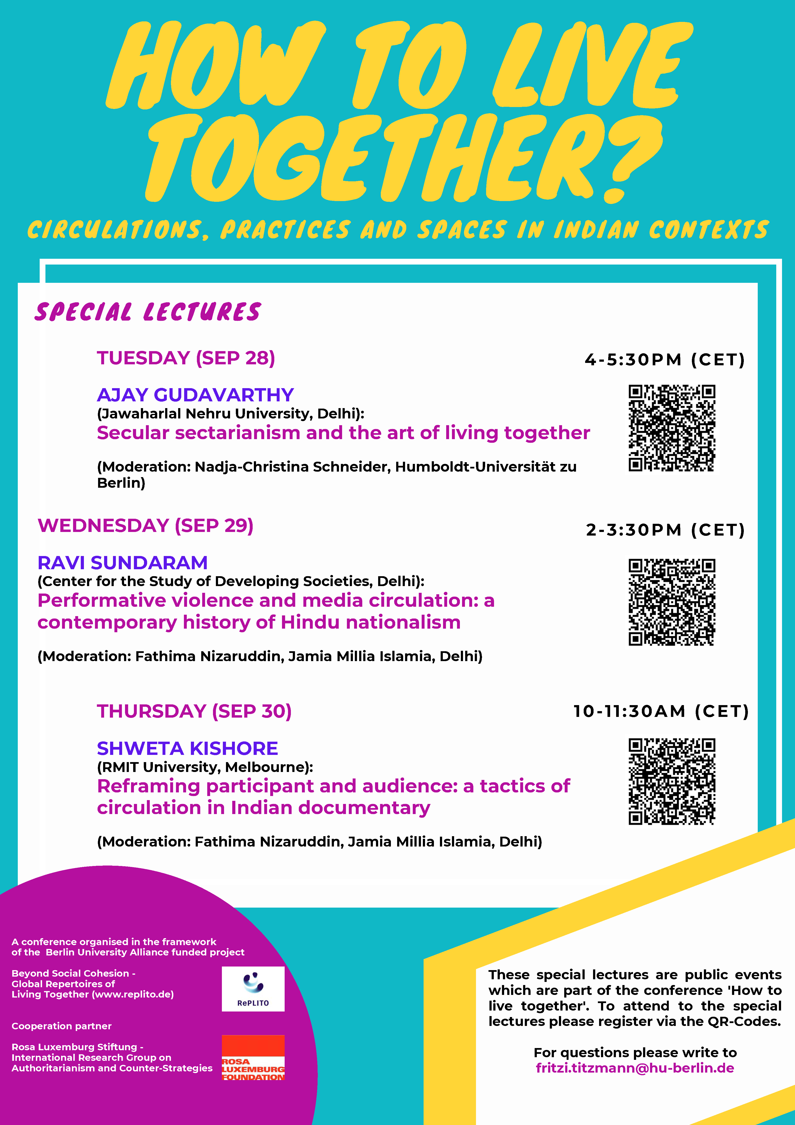 How to Live Together Poster Special Lectures final