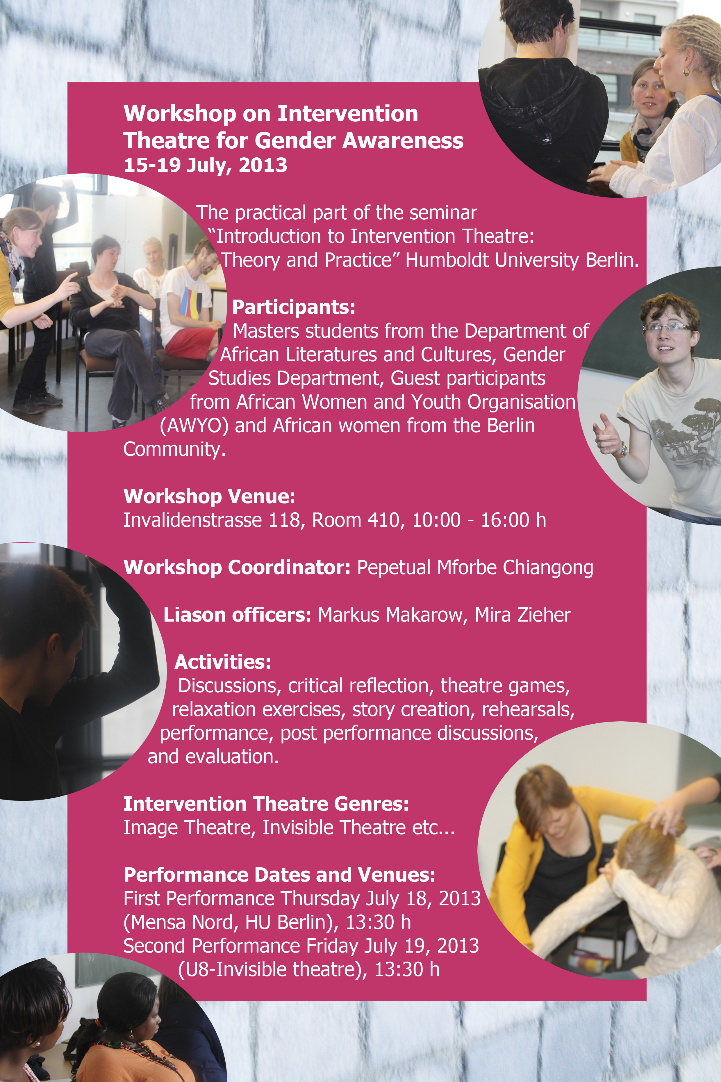 Flyer - Workshop Gender Awareness