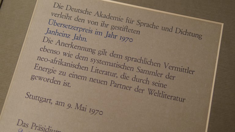 Urkunde Übersetzerpreis
