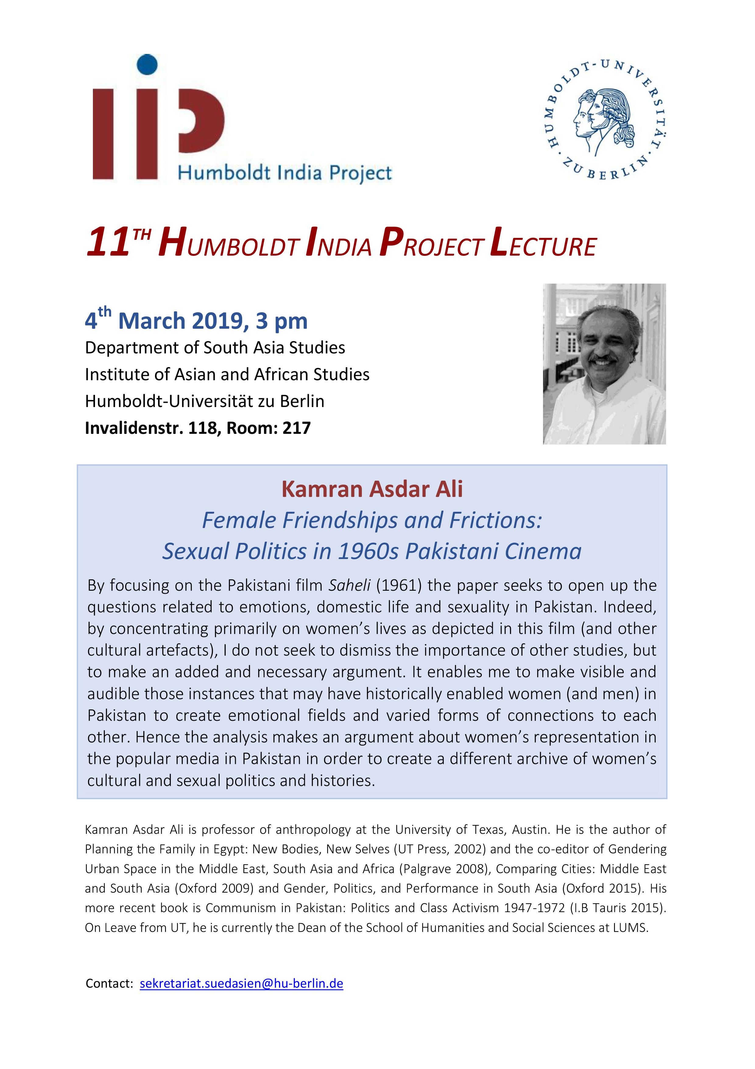 4 March 2019 HIP Lecture Kamran Asdar Ali