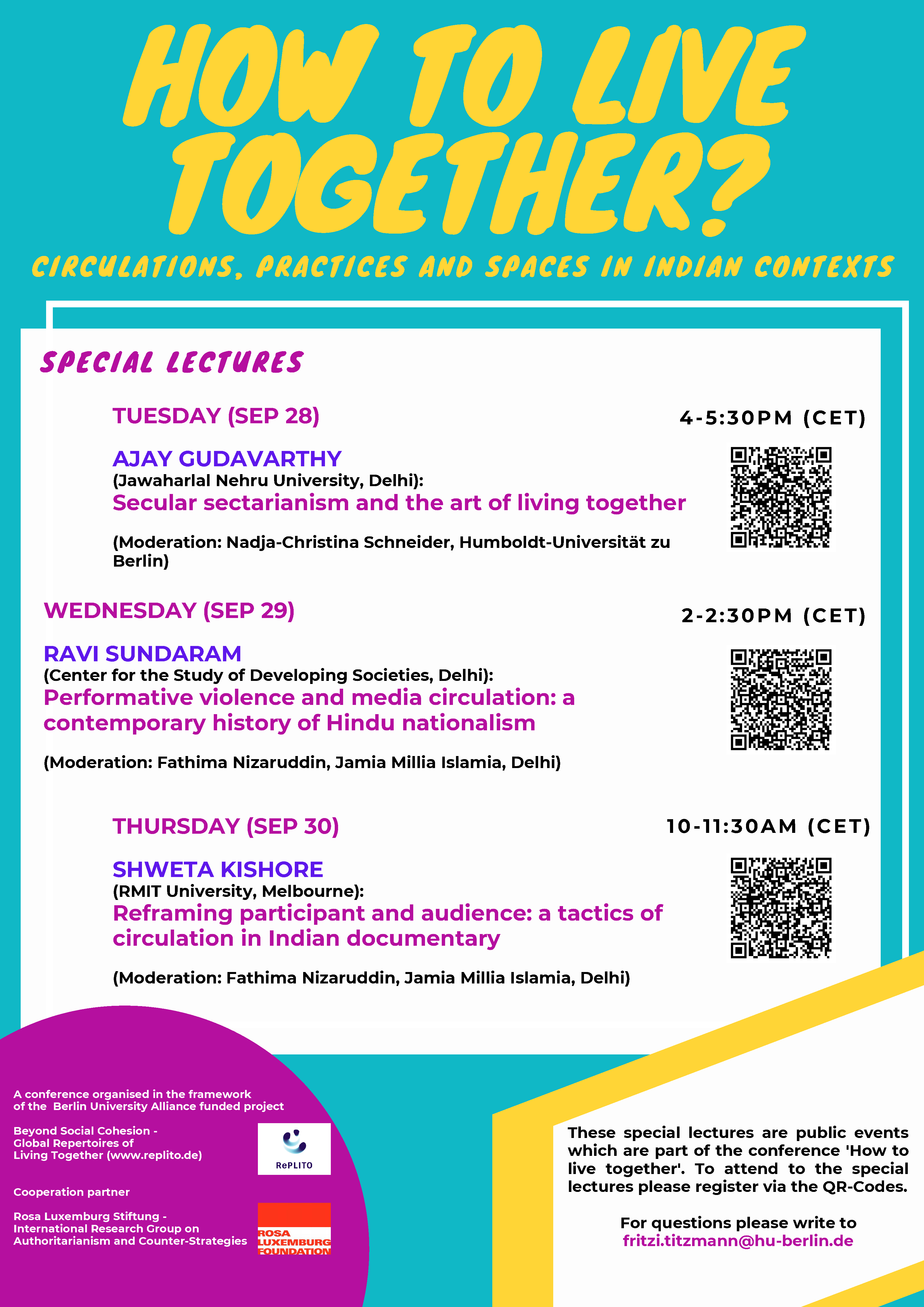How to Live Together Poster Special Lectures
