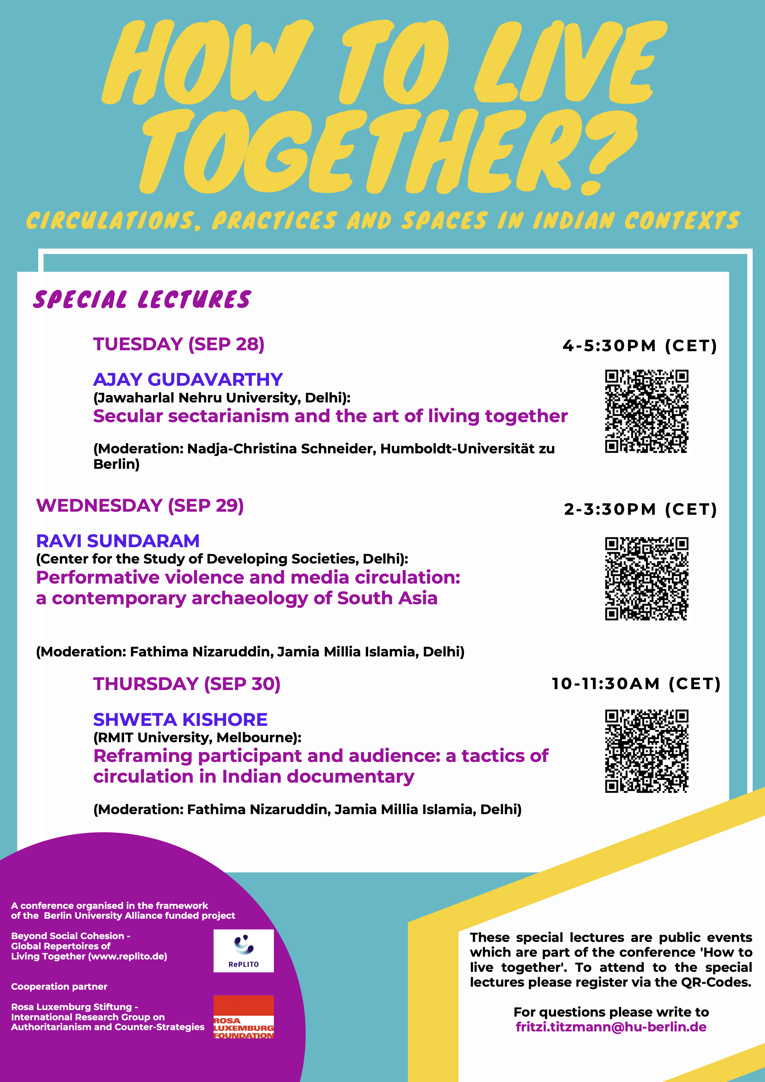 Poster Special Lectures How to Live Together