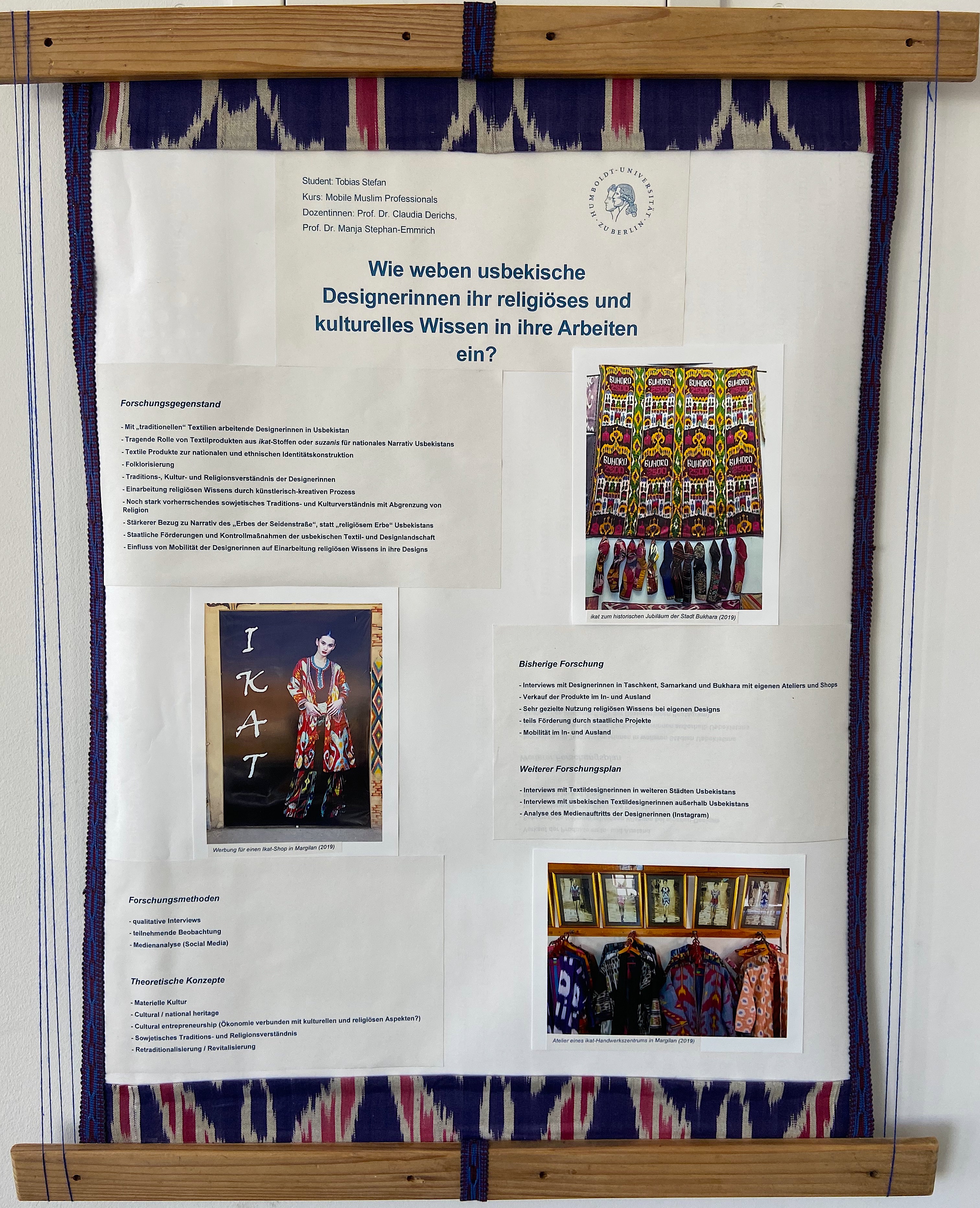 Wie weben usbekische Designerinnen ihr religiöses und kulturelles Wissen in ihre Arbeiten ein?