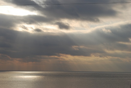 Blick aufs Kaspische Meer bei Aktau