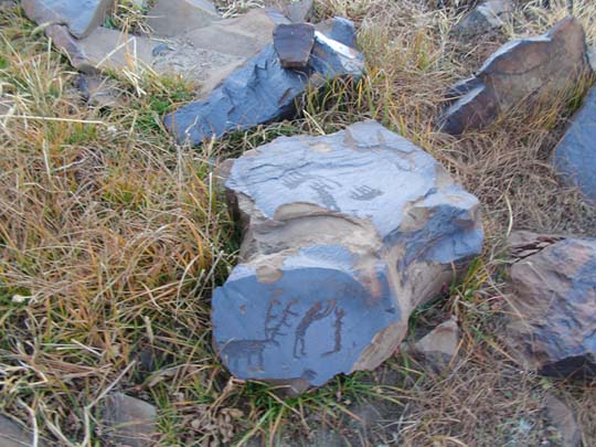 Petroglyphen von vor 4.000 Jahren