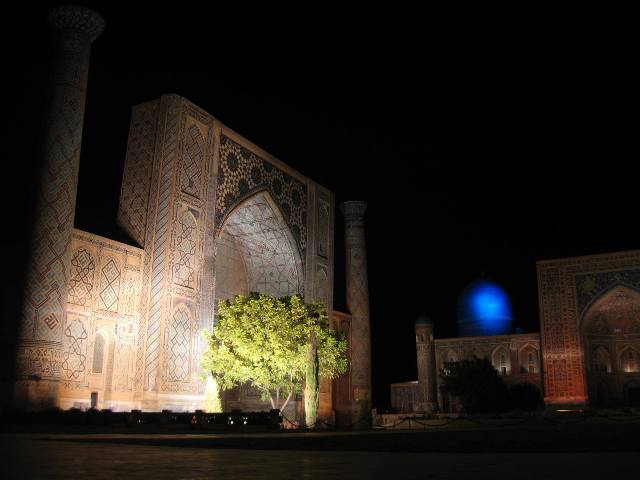 Registan by night