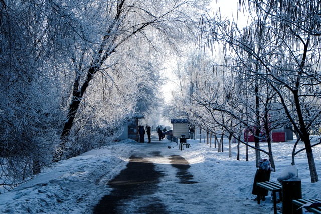 Wintermorgen in Zhetysu