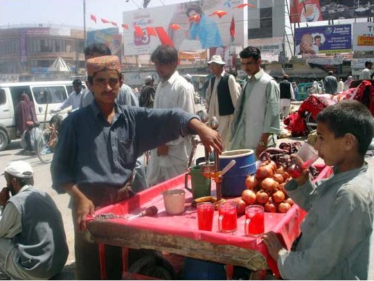 Getränkeverkäufer in Mezan Chauk