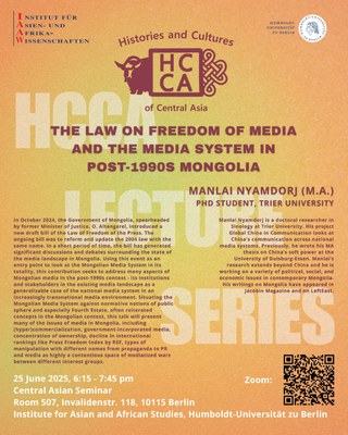 HCCA Lecture Series 1: Manlai Nyamdorj