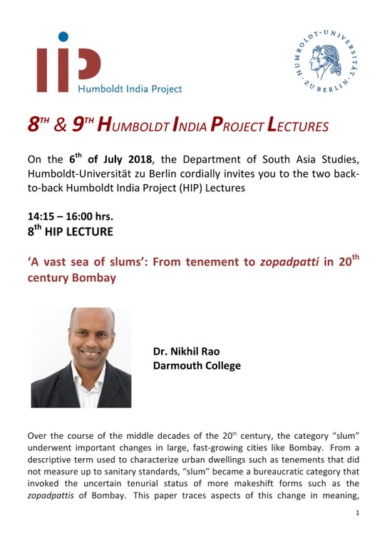 HIP lecture 1