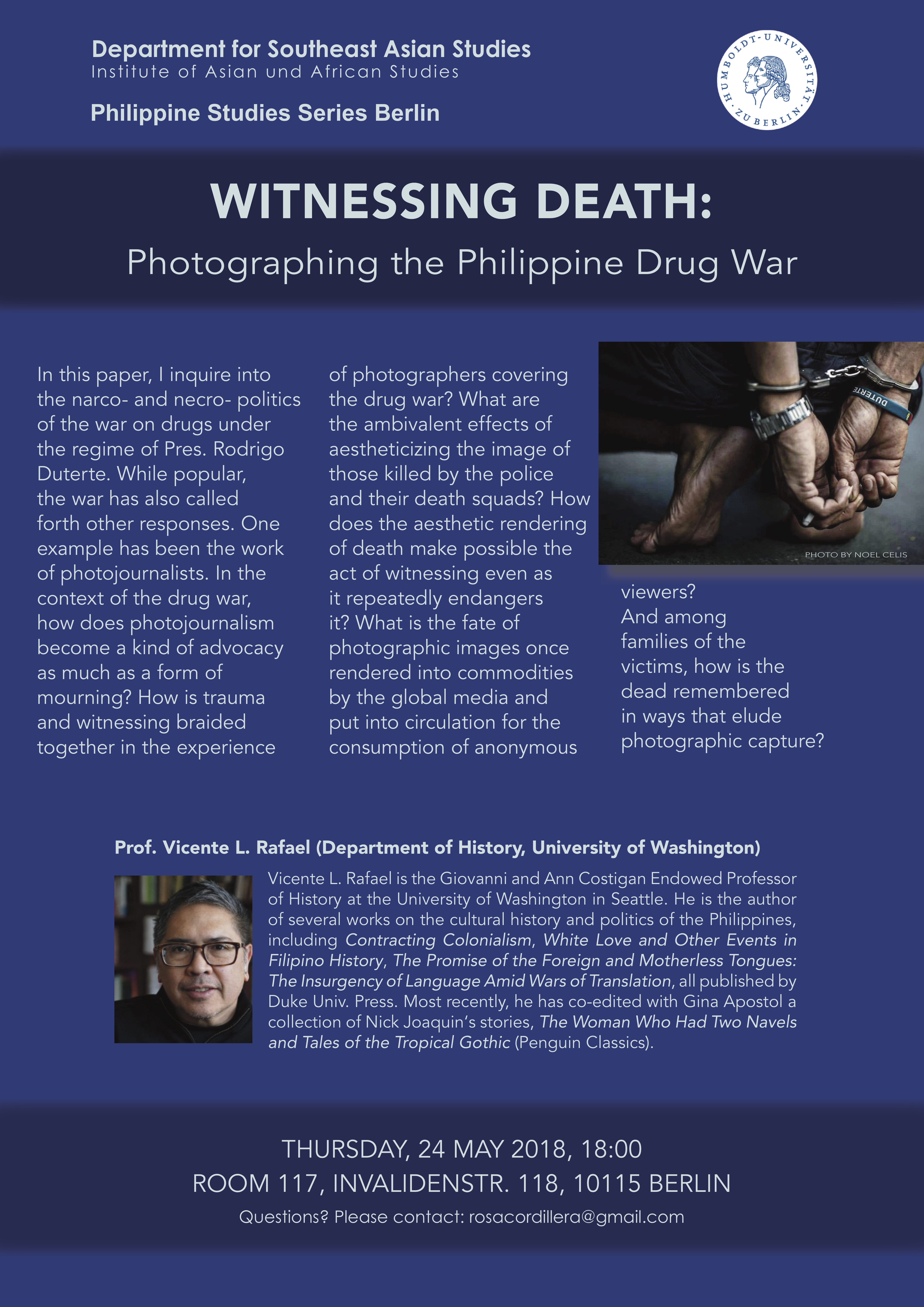 Lecture: "Witnessing Death: Photographing the Philippine Drug War"
